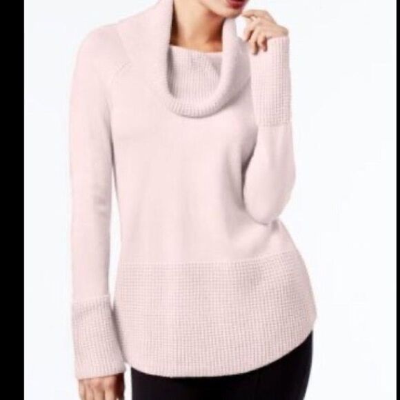Calvin Klein Textured Knit Cowl Neck Pullover Sweater Size Large - Picture 1 of 7